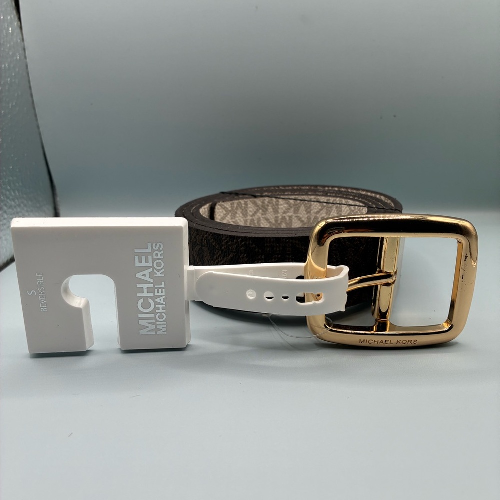 Michael Kors Reversible Brown and white Belt 36in x 1.5in